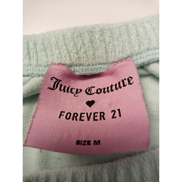 Vintage Look Juicy Couture Forever 21 Terry Cloth Women's Blue Short Rom… - Picture 6 of 7